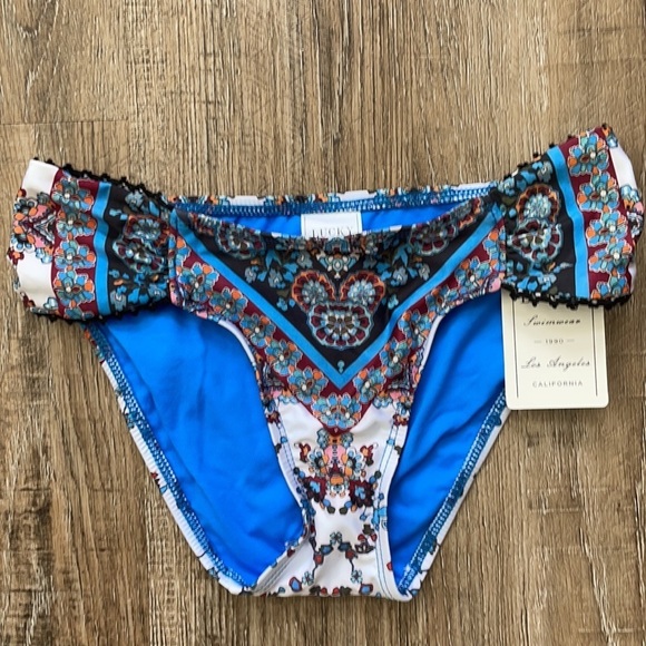 Lucky Brand Floral Swimsuit Bottom Blue XS - Picture 1 of 5
